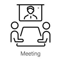 Trendy Meeting Concepts vector