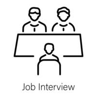 Trendy Job Interview vector