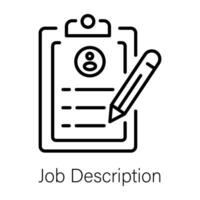 Trendy Job Description vector