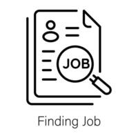 Trendy Finding Job vector