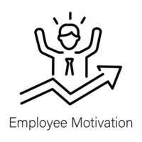 Trendy Employee Motivation vector