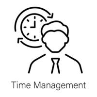 Trendy Time Management vector