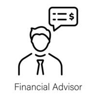 Trendy Financial Advisor vector