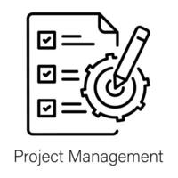Trendy Project Management vector