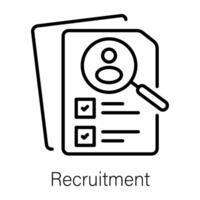 Trendy Recruitment Concepts vector