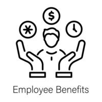 Trendy Employee Benefits vector
