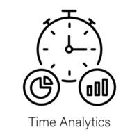 Trendy Time Analytics vector