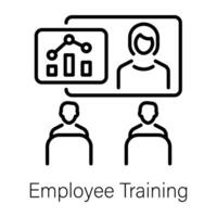 Trendy Employee Training vector