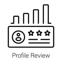 Trendy Profile Review vector