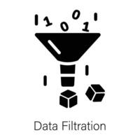 Trendy Data Filtration vector