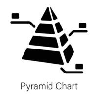 Trendy Pyramid Chart vector