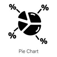 Trendy Pie Chart vector