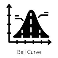 Trendy Bell Curve vector