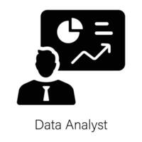 Trendy Data Analyst vector