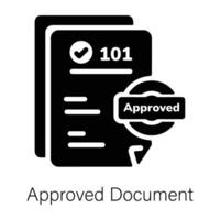 Trendy Approved Document vector