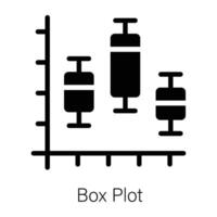 Trendy Box Plot vector