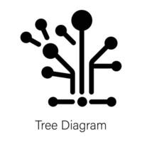 Trendy Tree Diagram vector