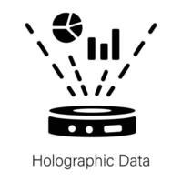 Trendy Holographic Data vector