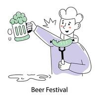 Trendy Beer Festival vector