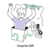 Trendy Surprise Gift vector