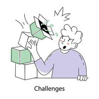 Trendy Challenges Concepts vector