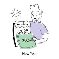 Trendy New Year vector