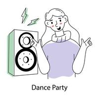 Trendy Dance Party vector