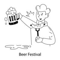 Trendy Beer Festival vector