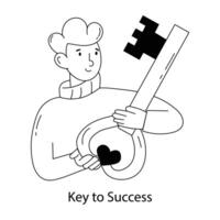 Key to Success vector