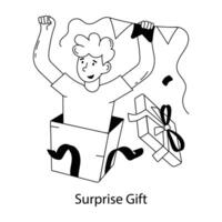 Trendy Surprise Gift vector