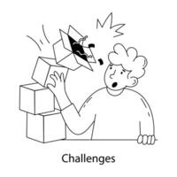 Trendy Challenges Concepts vector