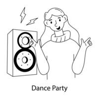 Trendy Dance Party vector