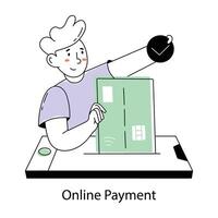 Trendy Online Payment vector