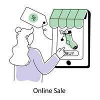 Trendy Online Sale vector