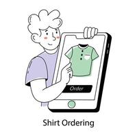 Trendy Shirt Ordering vector