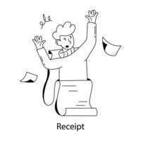 Trendy Receipt Concepts vector