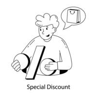 Trendy Special Discount vector