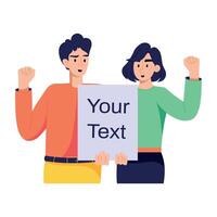 Trendy Protesters Concepts vector