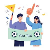 Trendy Sport Fans vector