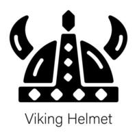 Trendy Viking Helmet vector