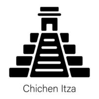 Trendy Chichen Itza vector