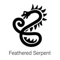 Trendy Feathered Serpent vector
