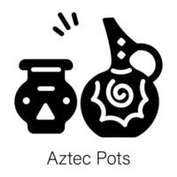 Trendy Aztec Pots vector