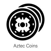 de moda azteca monedas vector