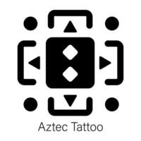 de moda azteca tatuaje vector