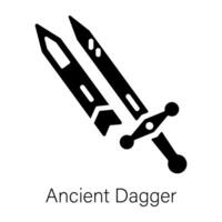 Trendy Ancient Dagger vector