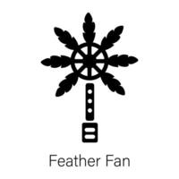 Trendy Feather Fan vector