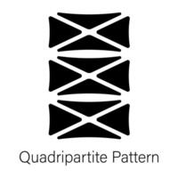 Trendy Quadripartite Pattern vector