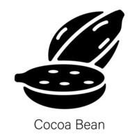 Trendy Cocoa Bean vector