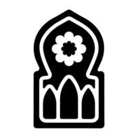 Trendy Mosque Window vector